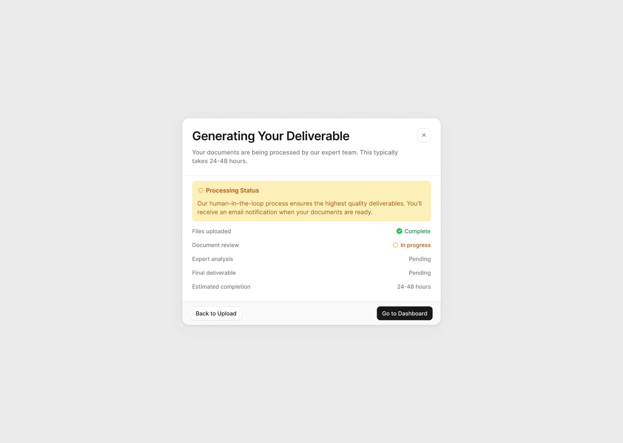 Ares AI generating a case deliverable step by step